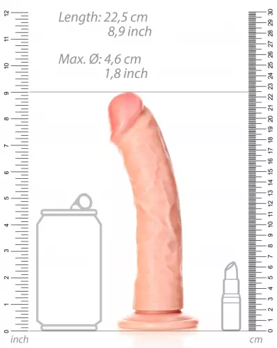 Realistischer Dildo Saugnapf Curved RealRock 20 x 4,6cm – 7/7
