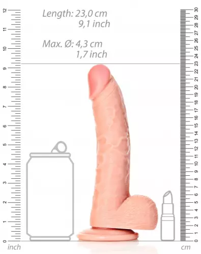 Realistischer Dildo Curved RealRock 17 x 4,3cm – 7/7