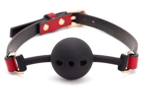 Ball Gag Liny Thin Black-Red