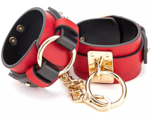 Handschellen GOLDY CUFF Rot-Schwarz – 2/3