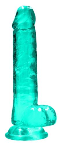 Crystal Clear Dildo Green 14 x 3.5cm