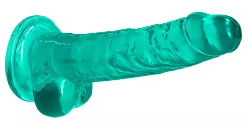 Dildo Crystal Clear Grün 14 x 3,5cm – 6/6