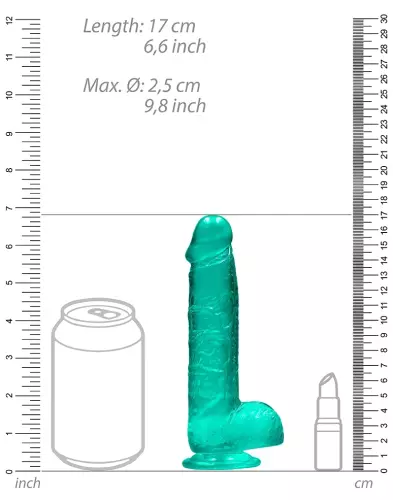 Dildo Crystal Clear Grün 12 x 3cm – 3/6