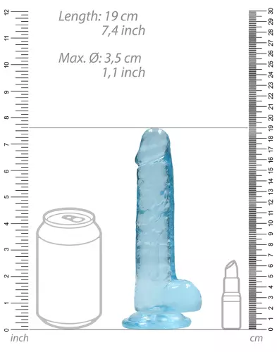 Dildo Crystal Clear Blau 14 x 3,5cm – 3/6