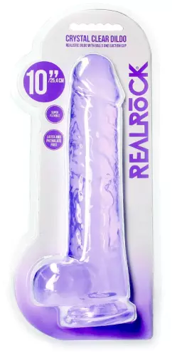 Dildo Crystal Clear Violett 21 x 5,5cm – 2/5
