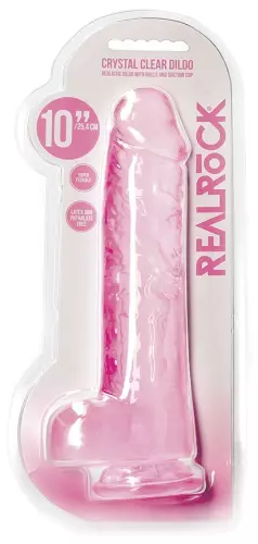 Dildo Crystal Clear Rosa 21 x 5,5cm – 2/5