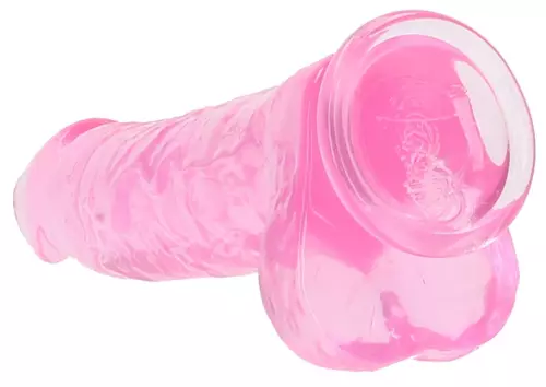 Dildo Crystal Clear Rosa 21 x 5,5cm – 5/5