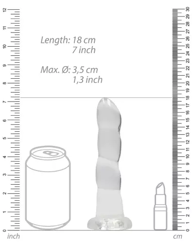 Dildo Twist Crystal RealRock 16 x 4cm Transparent – 3/5