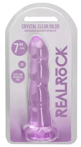 Dildo Twist Crystal RealRock 16 x 4cm Violett – 2/5