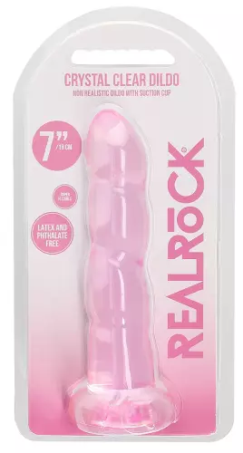 Dildo Twist Crystal RealRock 16 x 4cm Rosa – 2/5
