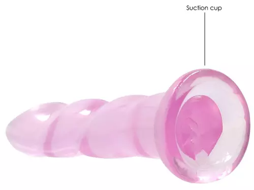 Dildo Twist Crystal RealRock 16 x 4cm Rosa – 4/5