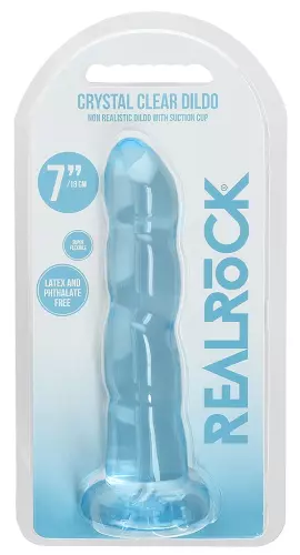 Dildo Twist Crystal RealRock 16 x 4cm Blau – 2/5