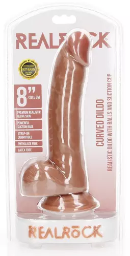 Realistischer Dildo Curved RealRock 17 x 4.3cm Latino – 2/6