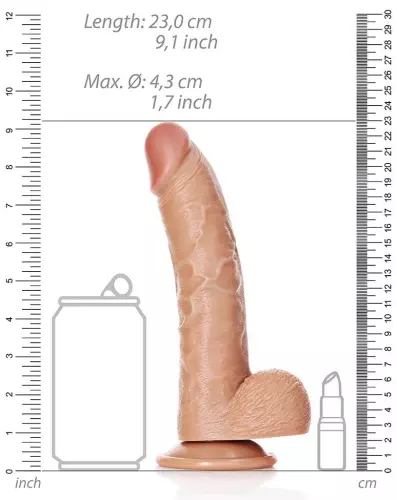 Realistischer Dildo Curved RealRock 17 x 4.3cm Latino – 3/6