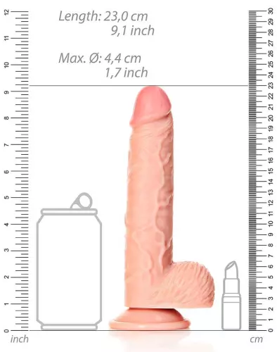 Realistischer Dildo Envy Straight RealRock 17 x 4.4cm – 3/6