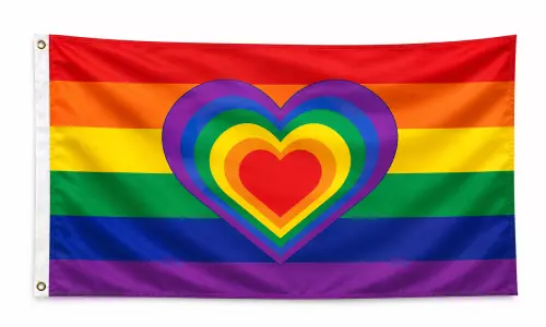 Regenbogenflagge Heart 90 x 150cm – 2/2