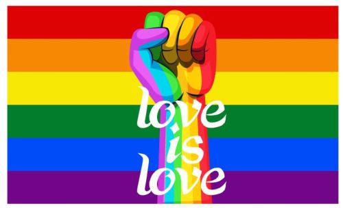 Rainbow Love is Love Flag 60 x 90cm