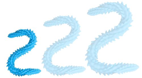 Double Dildo Scolop S 40 x 3cm Blue