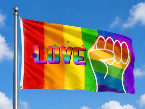 Rainbow Love Flag 90 x 150cm