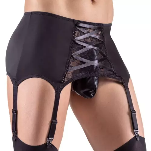 Herrenstrumpfhalter Belt Lace Schwarz – 1/7