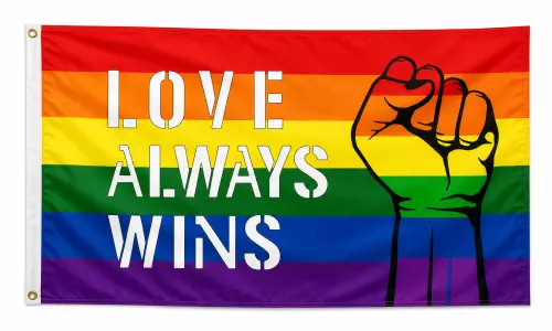 Regenbogenflagge Love Always Wins 90 x 150cm – 2/2