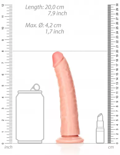 Realistischer Dildo Slim Dildo RealRock 18 x 4.2cm – 7/7