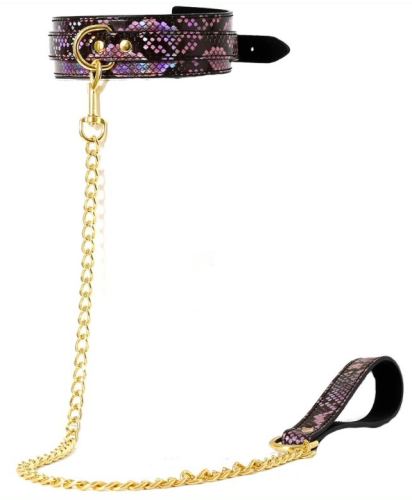 Collar-Leash Snakine Black-Pink