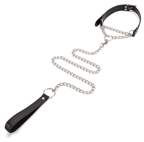 Halsband-Leine HEART CHAIN 80cm