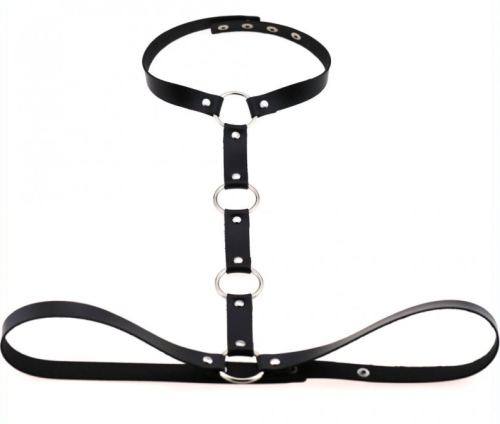 Waist Neck Collar Belt Black