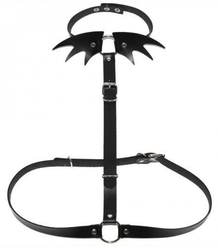SM Collar Wing Belt Harness Black