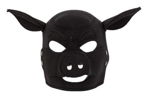 Pig Head Hood Black