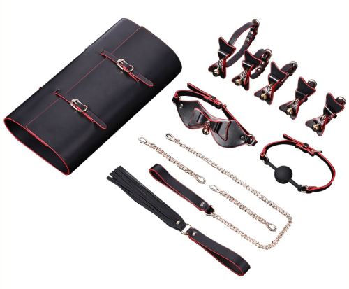 Bells BDSM Kit 6 Pieces Black-Red