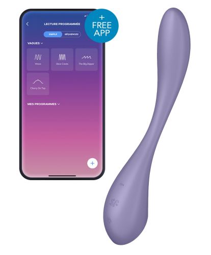G-Spot Flex 5 Satisfyer Mauve connected vibrator