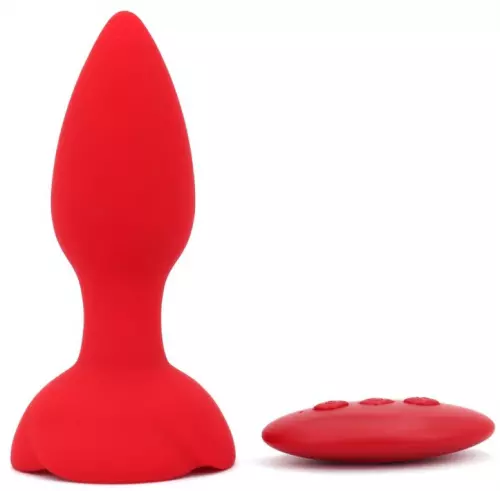 Vibierender Schmuck-Plug Rose 10 x 4cm – 7/11