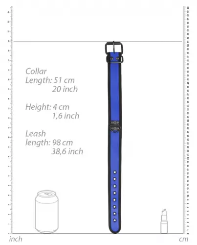 Halskette Neopren Ouch Puppy Blau – 6/7