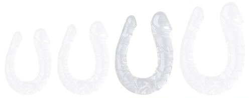 Double Dildo transparent U Jelly L 17 x 4.5cm