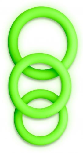 Set of 3 phosphorescent cockrings Glow Annels 20-30mm