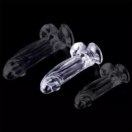 Dildo transparent Kolk M 14 x 4,5cm – 2/4