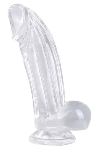 Dildo transparent Kolk M 14 x 4,5cm – 3/4