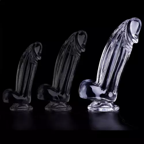 Dildo transparent Kolk L 16 x 5,5cm – 1/5