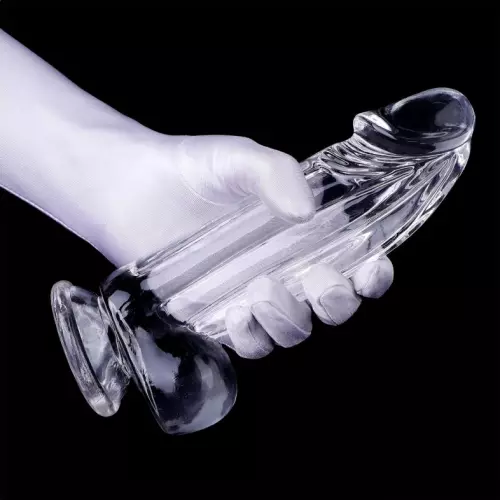 Dildo transparent Kolk L 16 x 5,5cm – 4/5