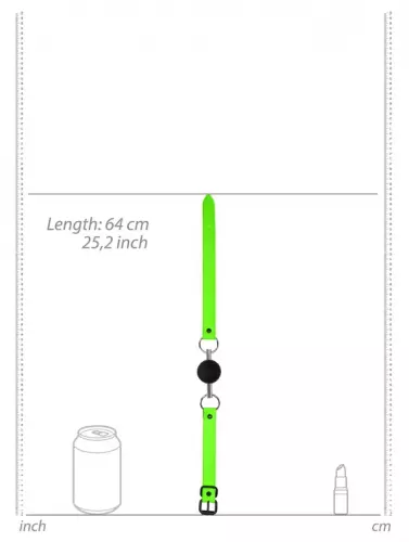 Phosphoreszierender Kugelknebel Glow 45mm – 5/6