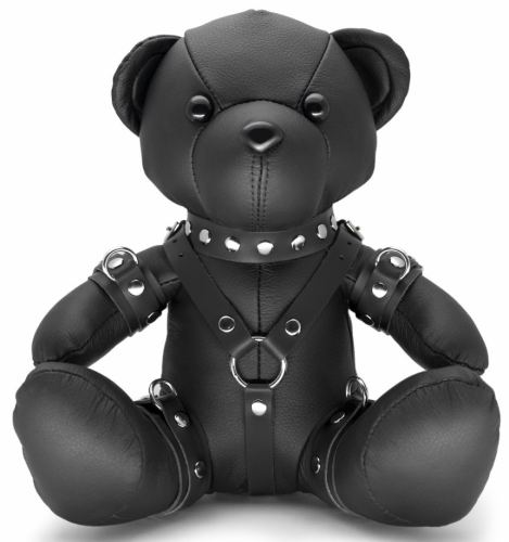 Lederen beer Bendy The BDSM Teddy Bear Zwart