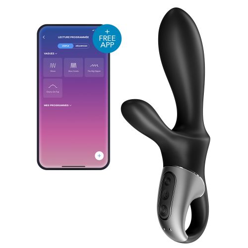 Connected Prostate Stimulator Heat Climax Satisfyer 11 x 3.5cm