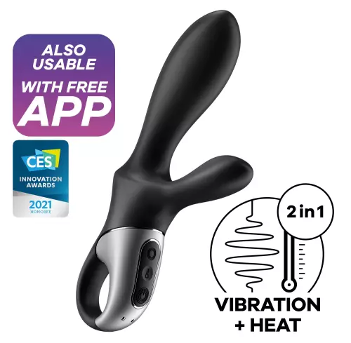 Prostatastimulator mit Verbindung Heat Climax Satisfyer 11 x 3,5cm – 10/10