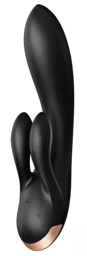 Vibrator Hase verbunden Double Flex Satisfyer 20cm Schwarz – 2/8
