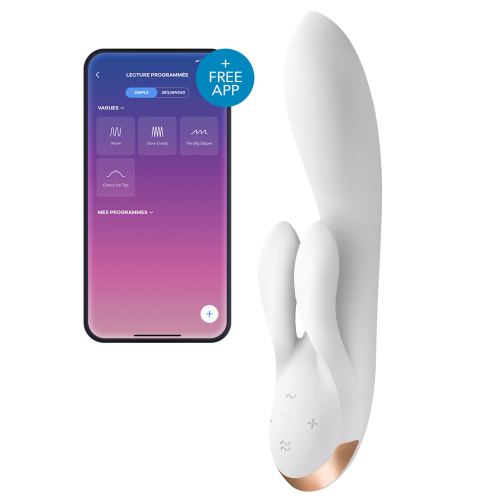 Connected Vibro Rabbit Double Flex Satisfyer 20cm White