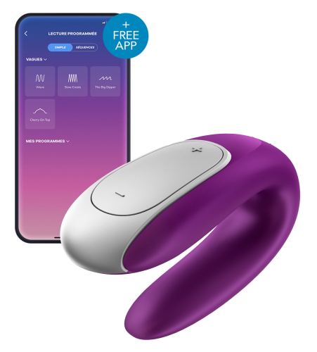 Double Connected Stimulator Double Fun Satisfyer Purple
