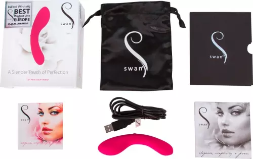 Mini Vibrator Schwan 12cm Rosa – 8/8