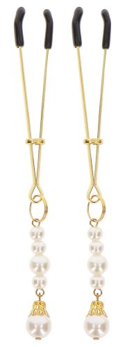 Taboom Tweezers Pearls Nipple Clamps Gold